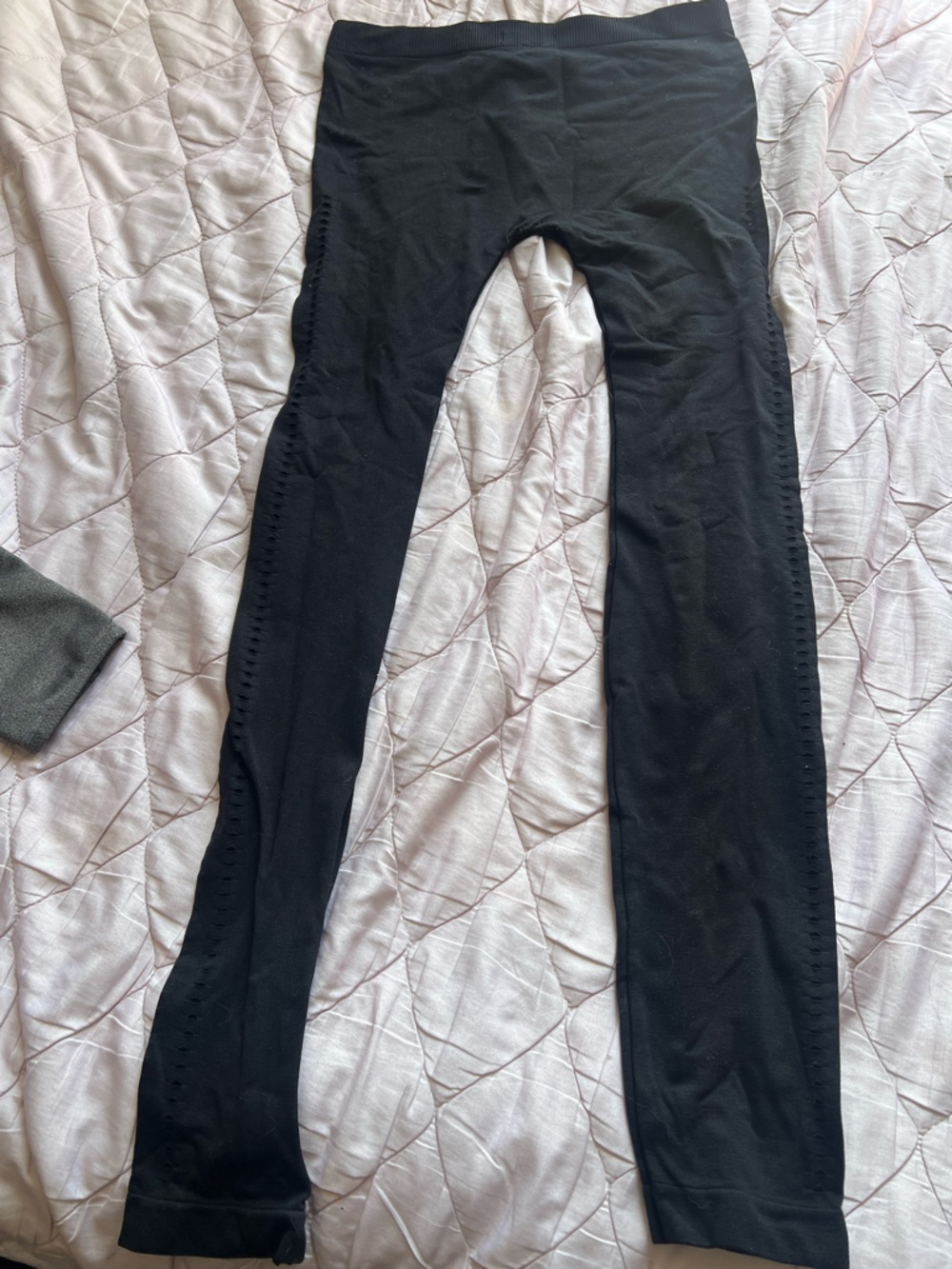Black Stretch Leggings with slits